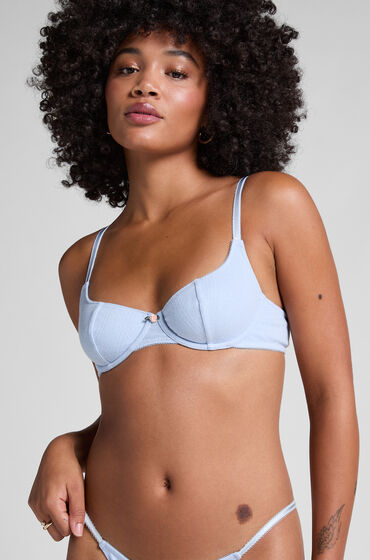 Hunkemöller Sujetador de aros no preformado Pointelle Azul