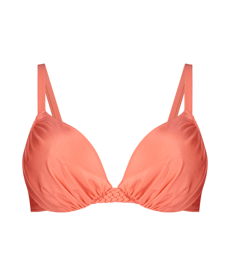 Top de bikini acolchado con aros Sunrise, Naranja