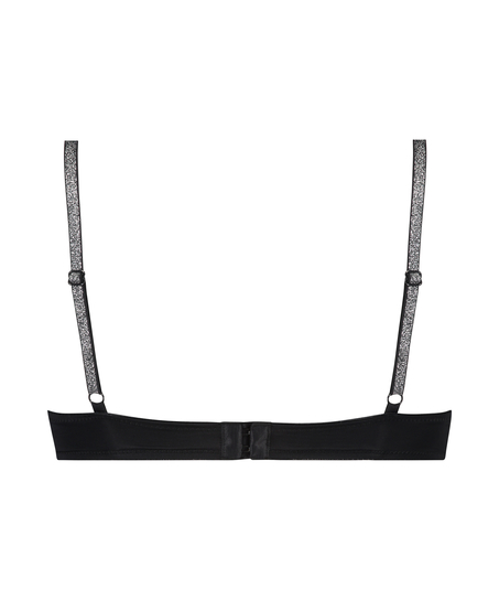 Sujetador con aros preformado Plunge, Negro