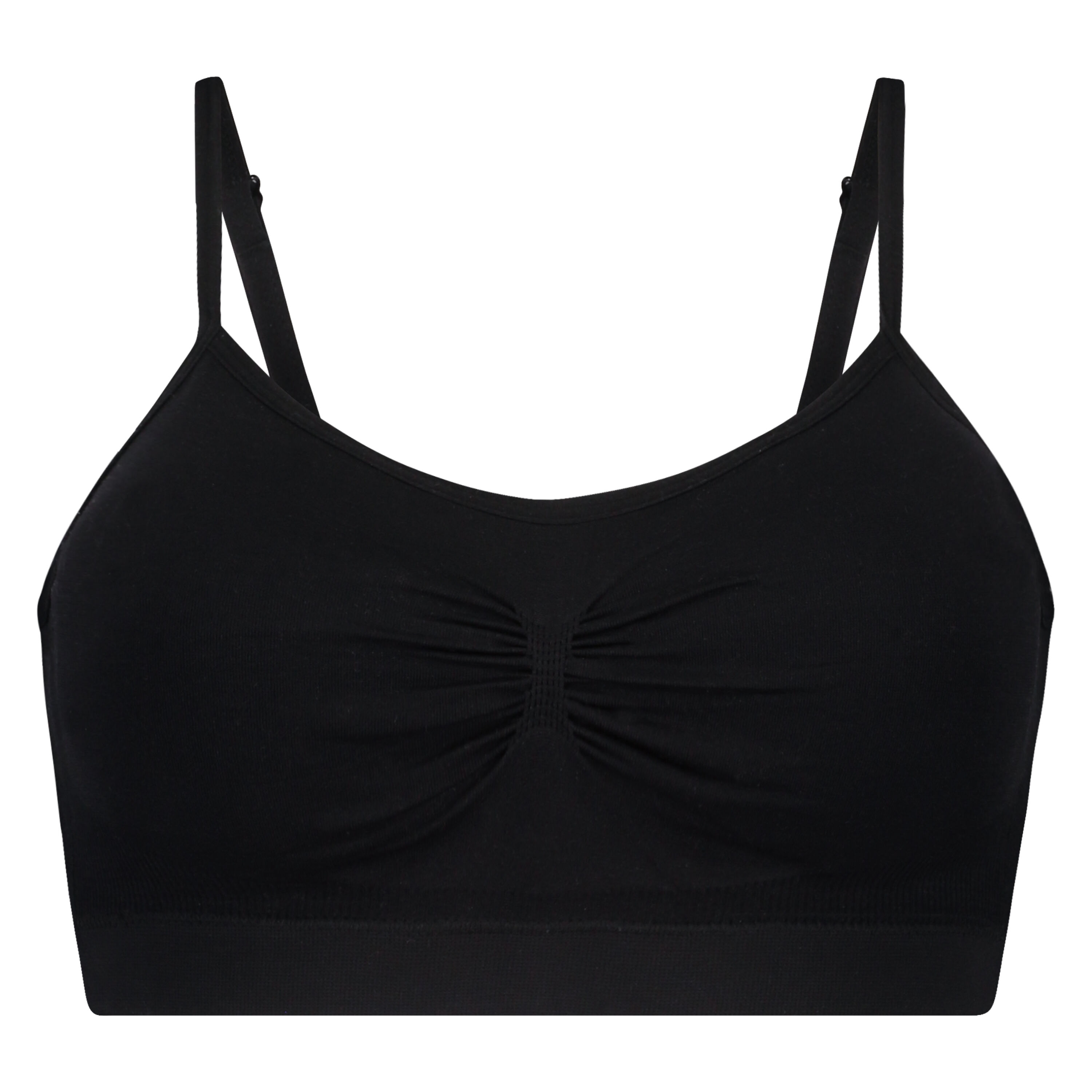 Strappy top sin costuras, Negro