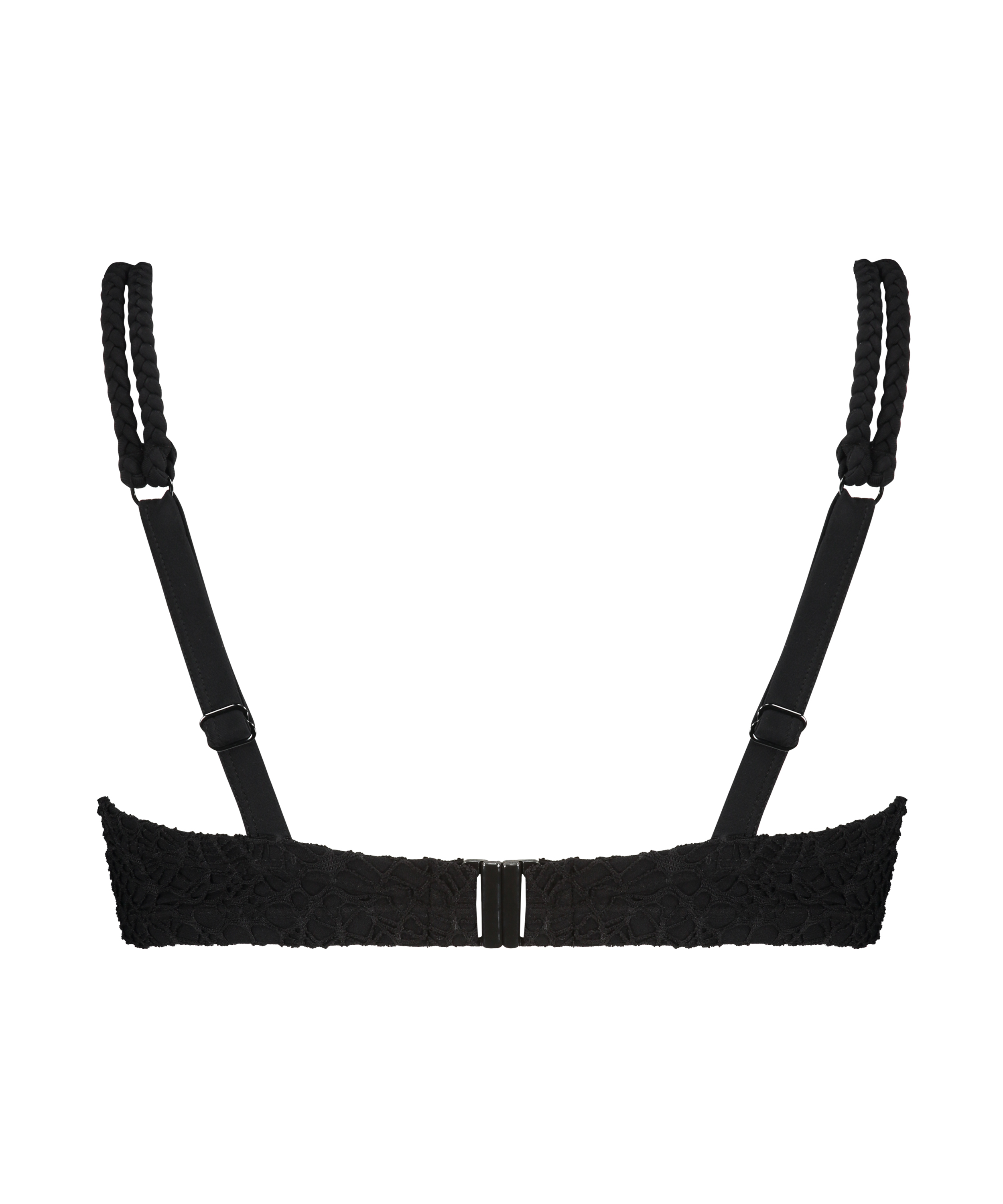 Top de bikini Crochet con aros preformado Lurex, Negro, main