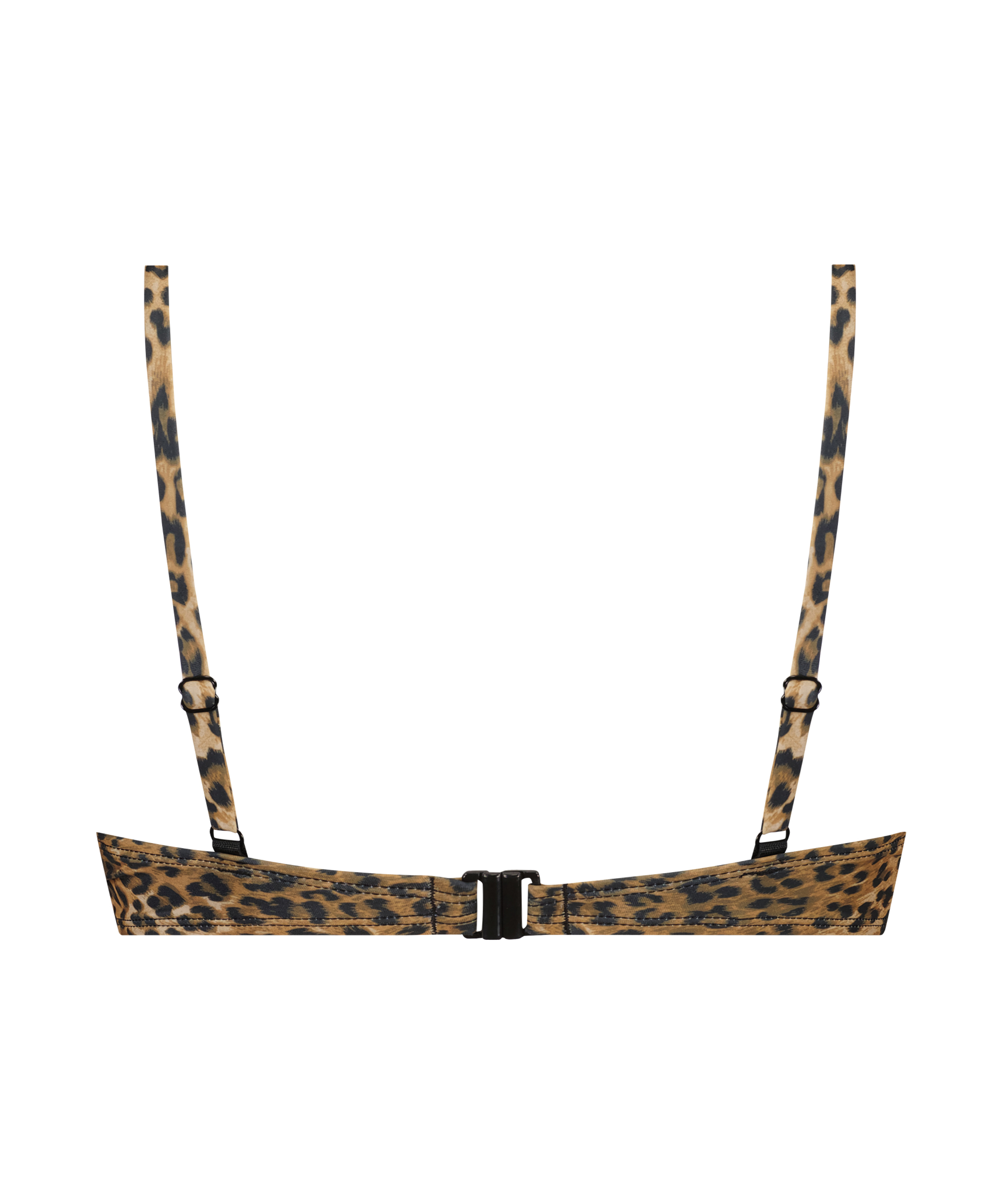 Top de bikini de aros preformado Leopard, Marr&oacute;n, main