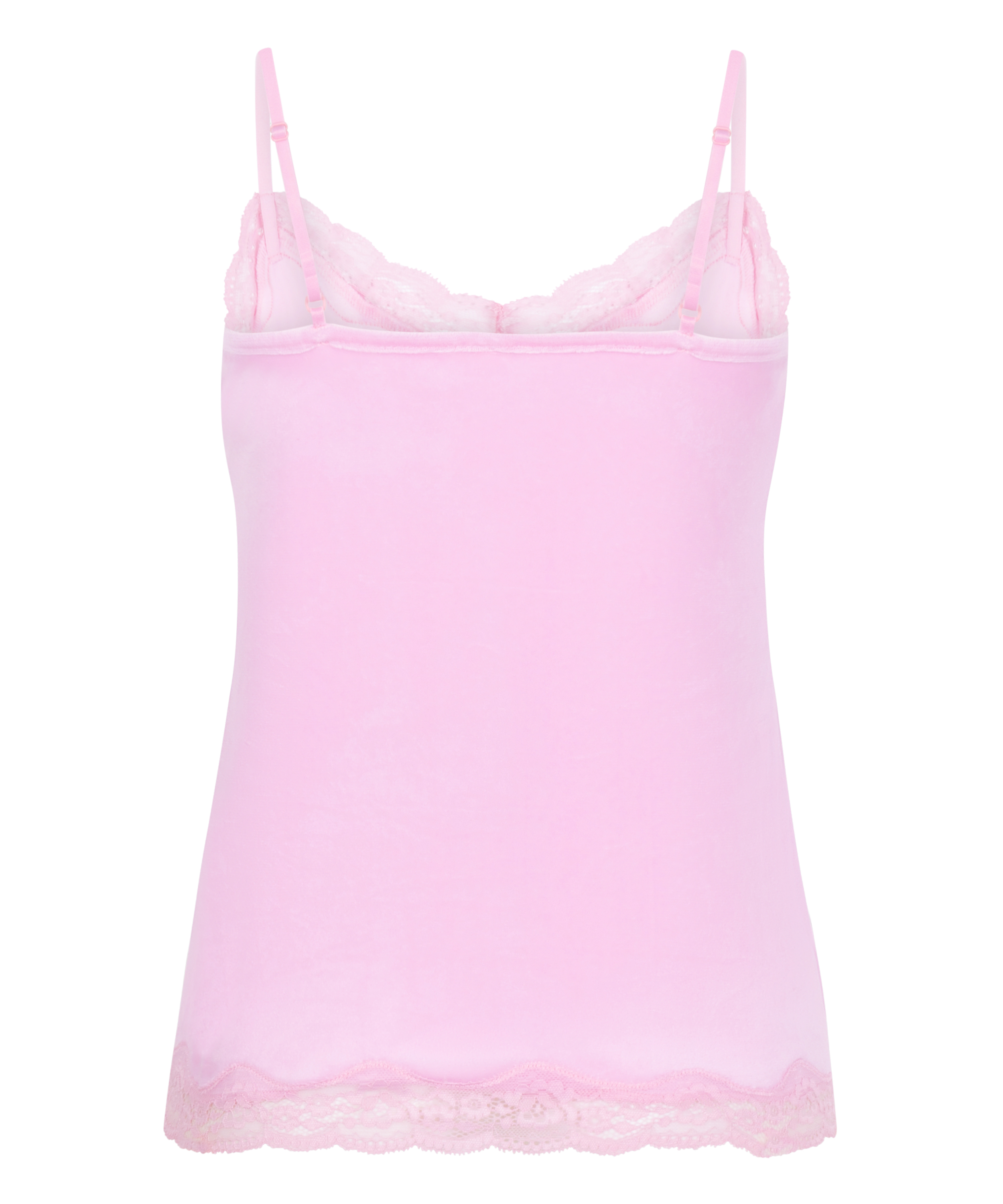Camiseta top Velours Lace, Rosa, main