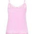 Camiseta top Velours Lace, Rosa