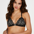 Bralette triangular preformado Rose, Negro