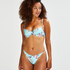 Top de bikini de aros preformado Bea, Azul