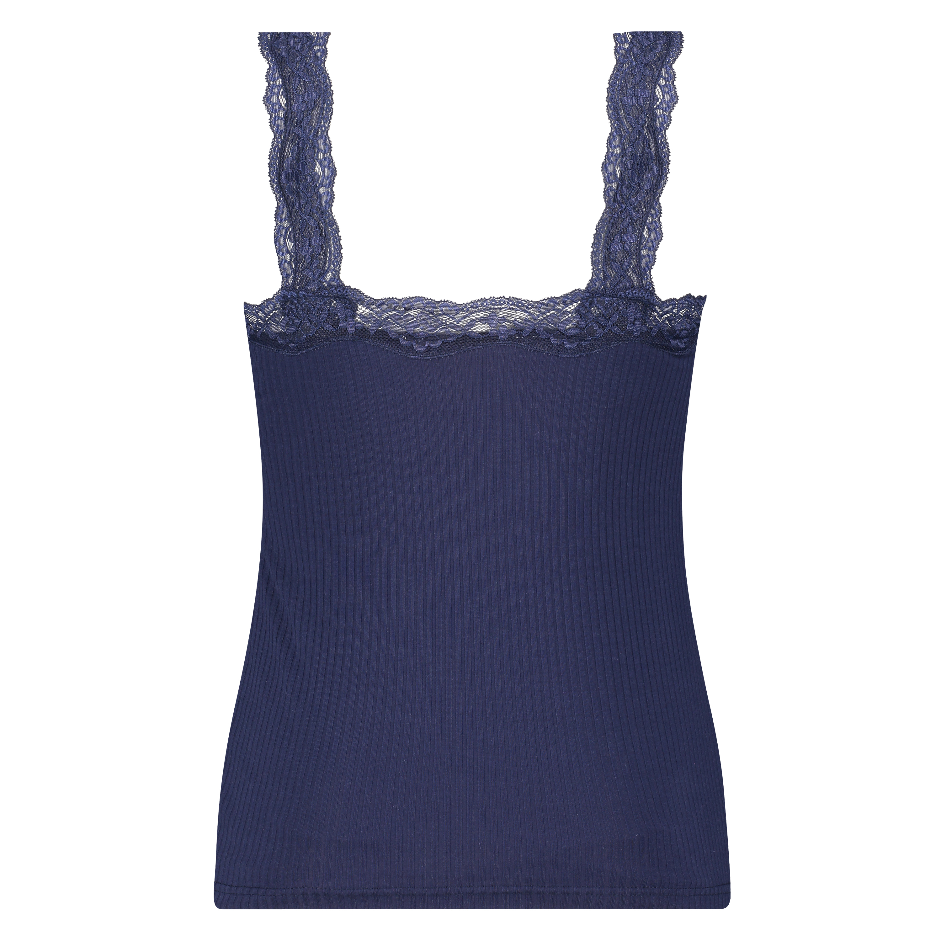 Cami Top Rib Lace, Azul, main