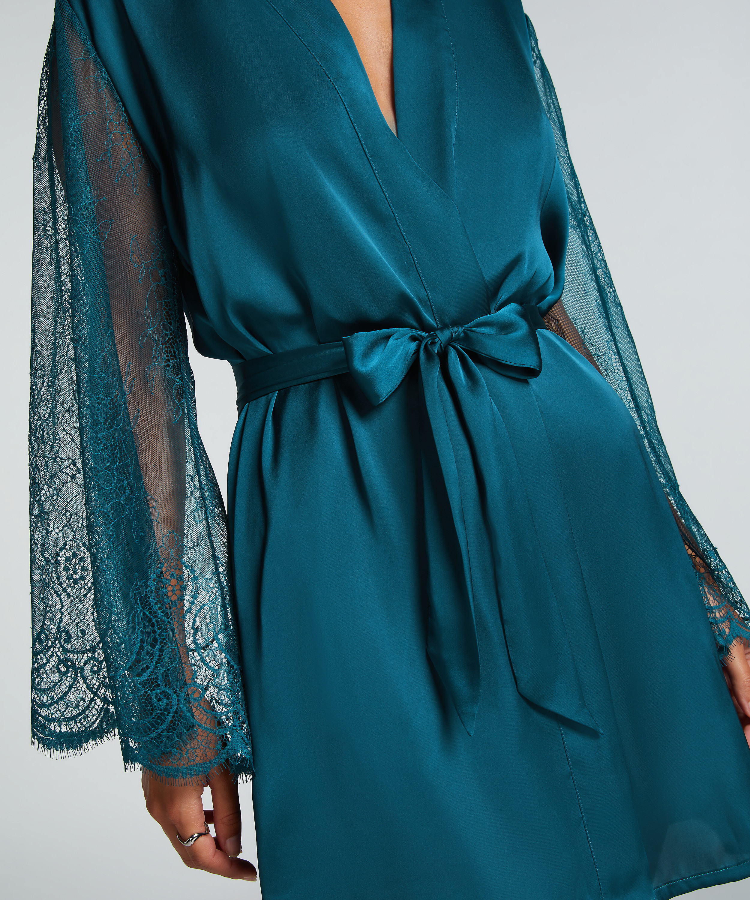 Kimono Satin, Azul, main