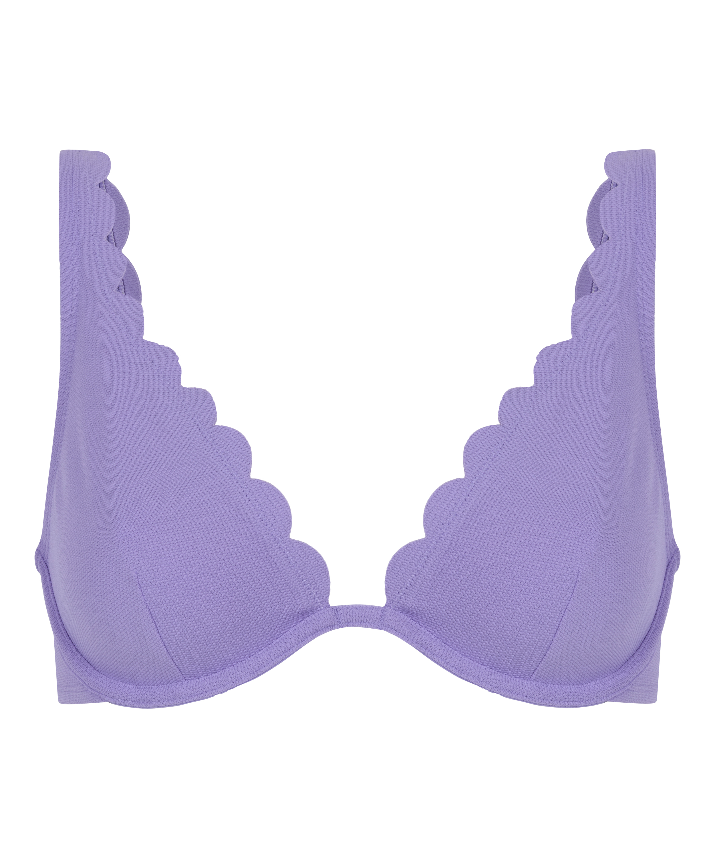 Top de bikini de aros no preformado Scallop, Morado, main