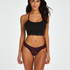Tanga de corte ultra bajo en forma de V, Morado
