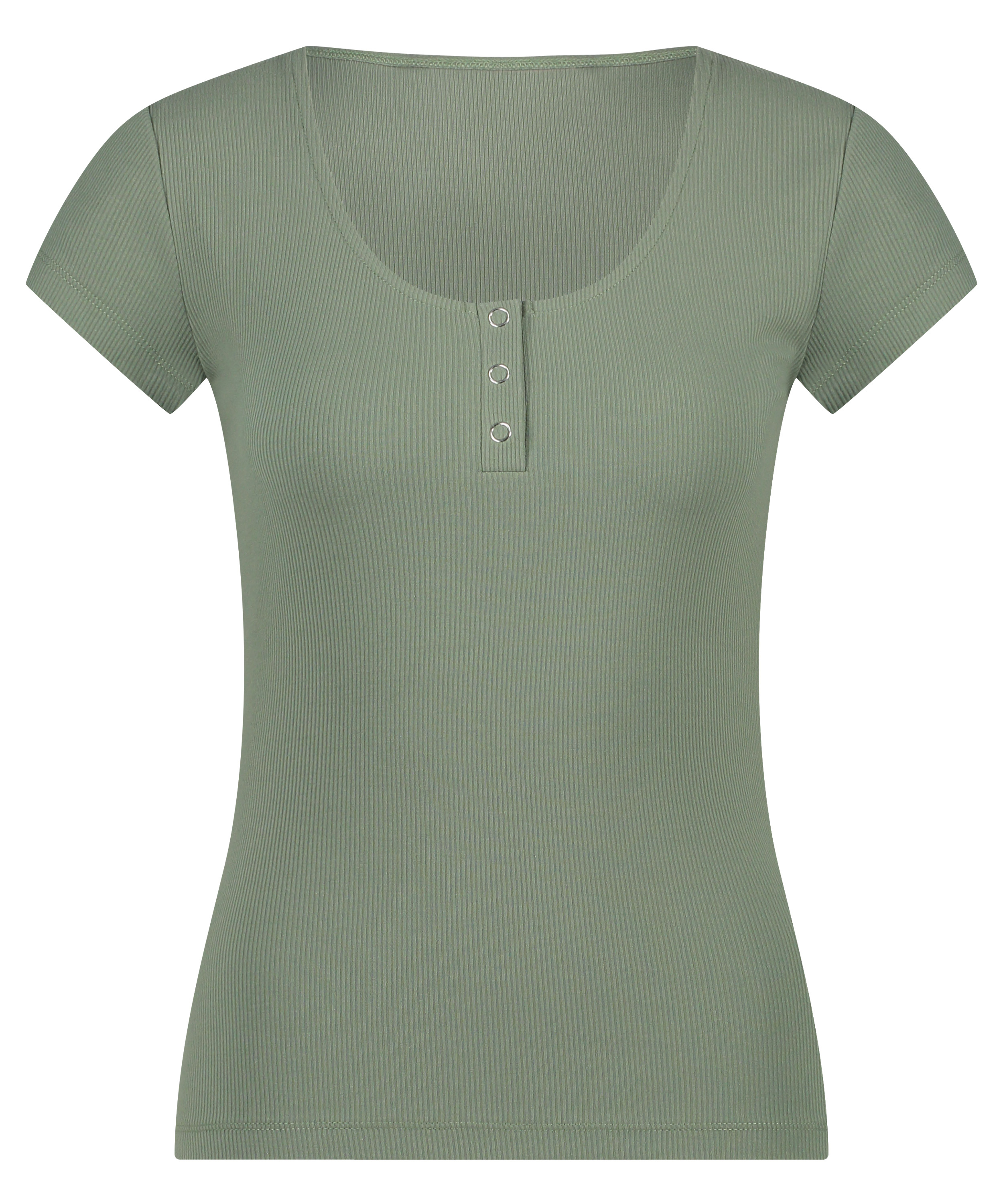 Top de pijama Henley, Verde, main