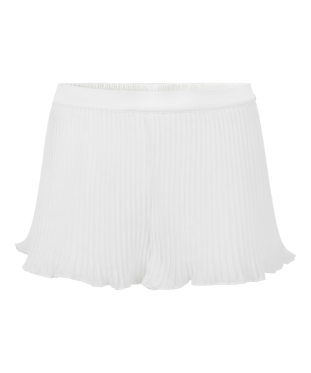 Short plisado, Blanco