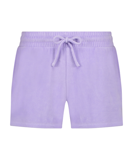Short bolsillo de terciopelo, Morado
