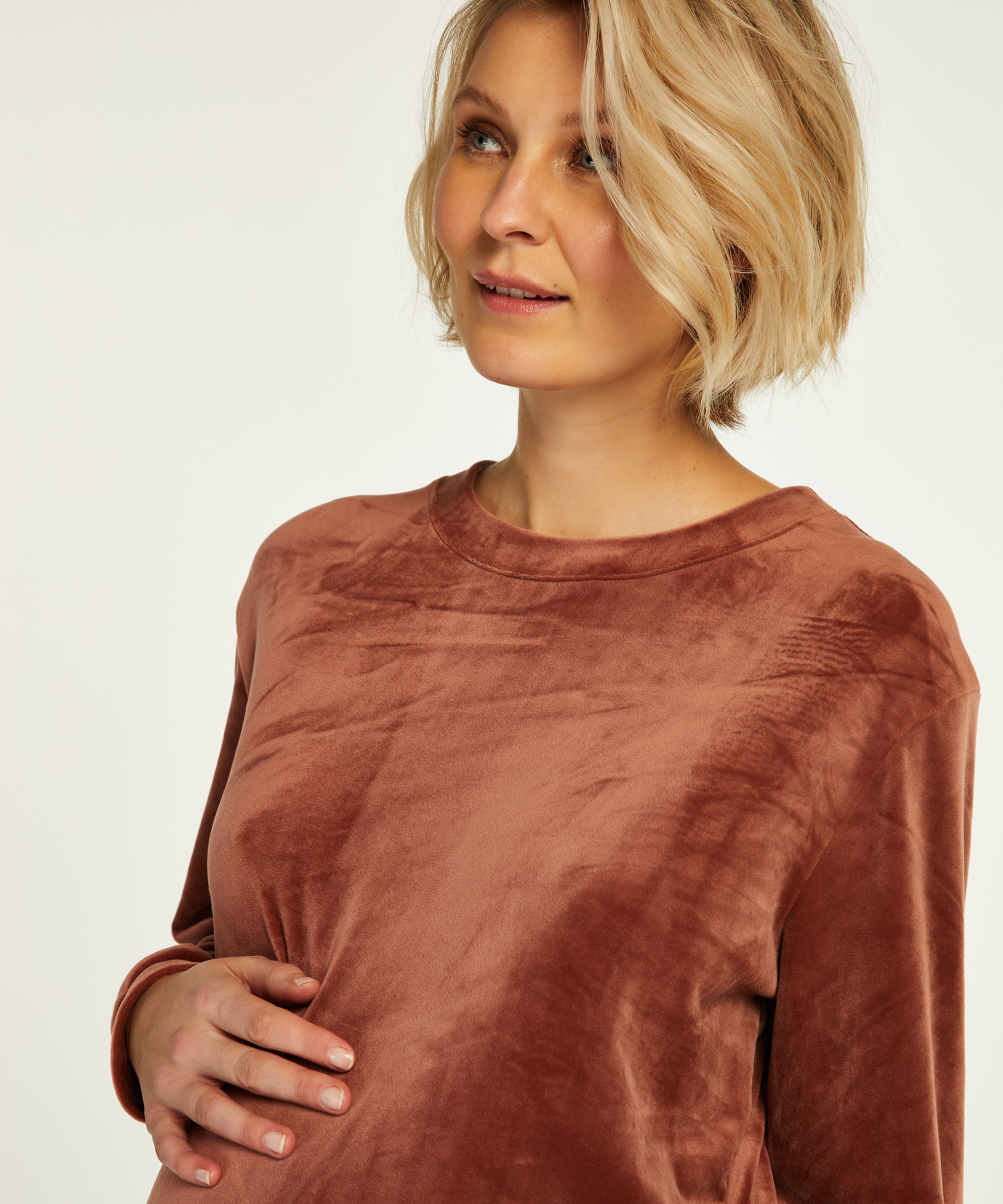 Top premam&aacute; Velours, Rosa, main