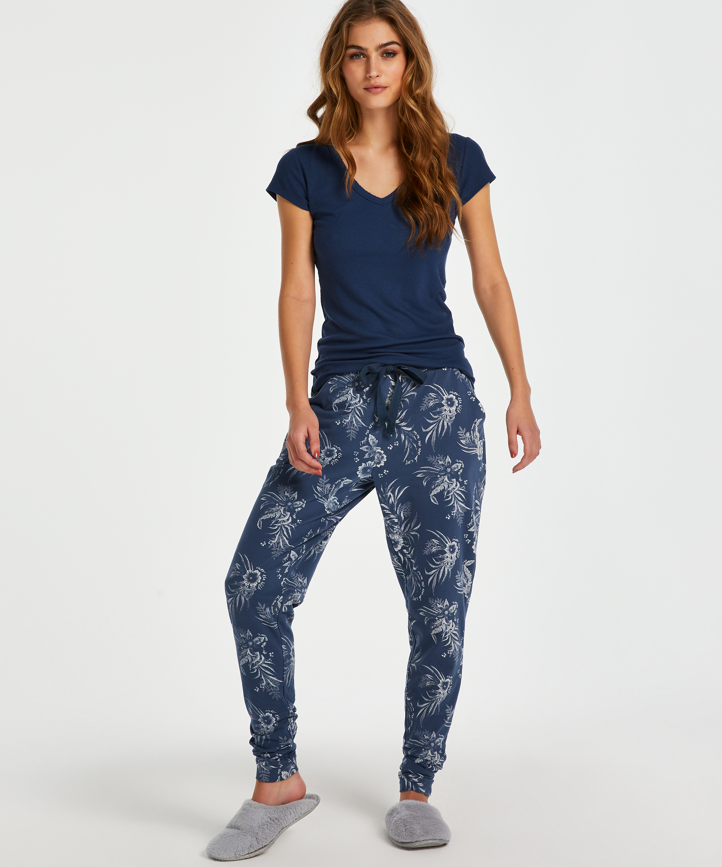 Top de pijama de manga corta., Azul, main