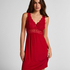 Vestido lencero Nora Lace, Rojo