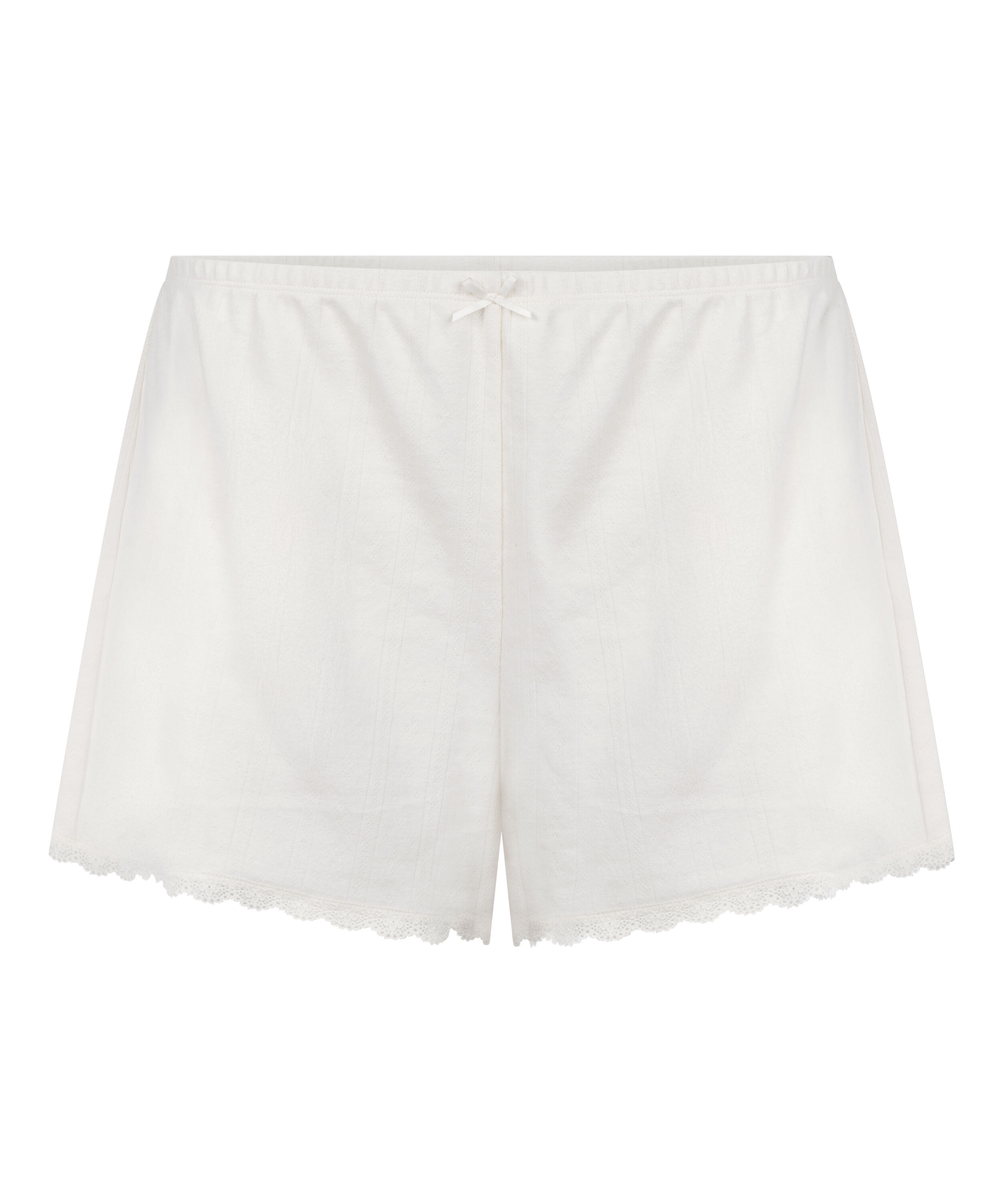 Short en pointelle, Blanco
