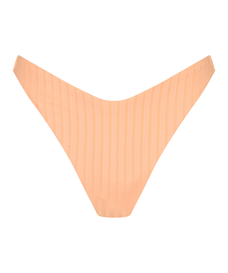 Braguita de bikini de pierna alta Gili Rib, Naranja