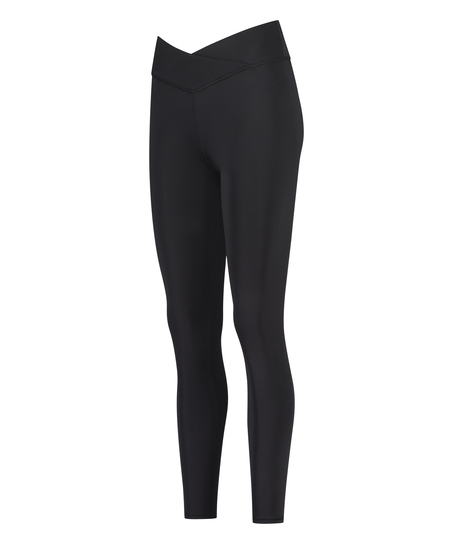 HKMX Leggings cruzados de talle alto, Negro