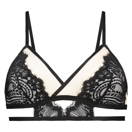 Bralette triangular Bella, Negro