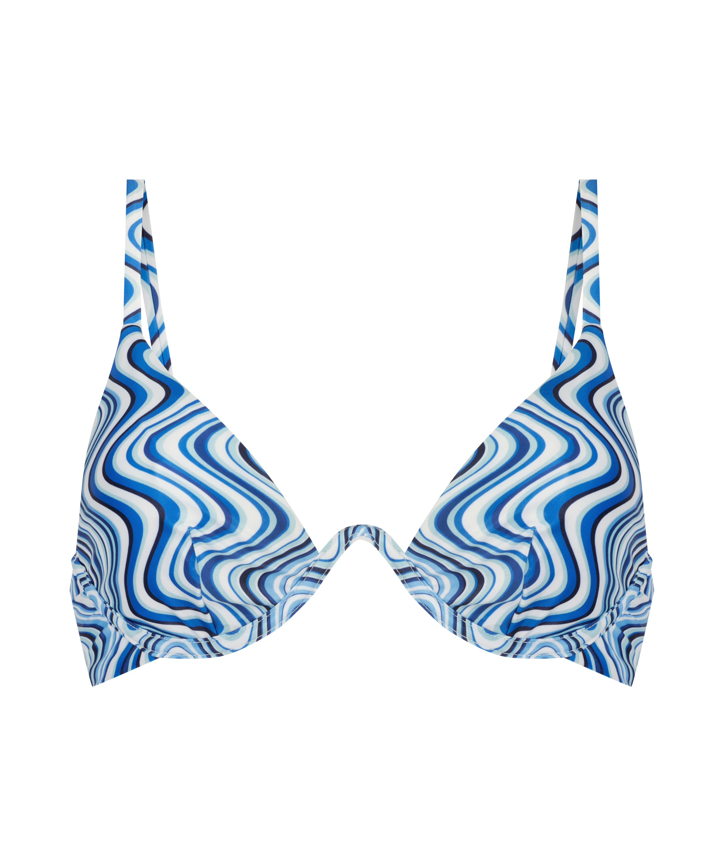 Top de bikini con aros Hvar, Azul, main
