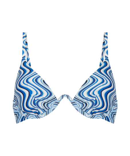 Top de bikini con aros Hvar, Azul