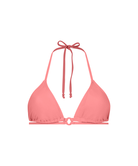 Top de bikini de triángulo con abalorios Sicilia, Naranja