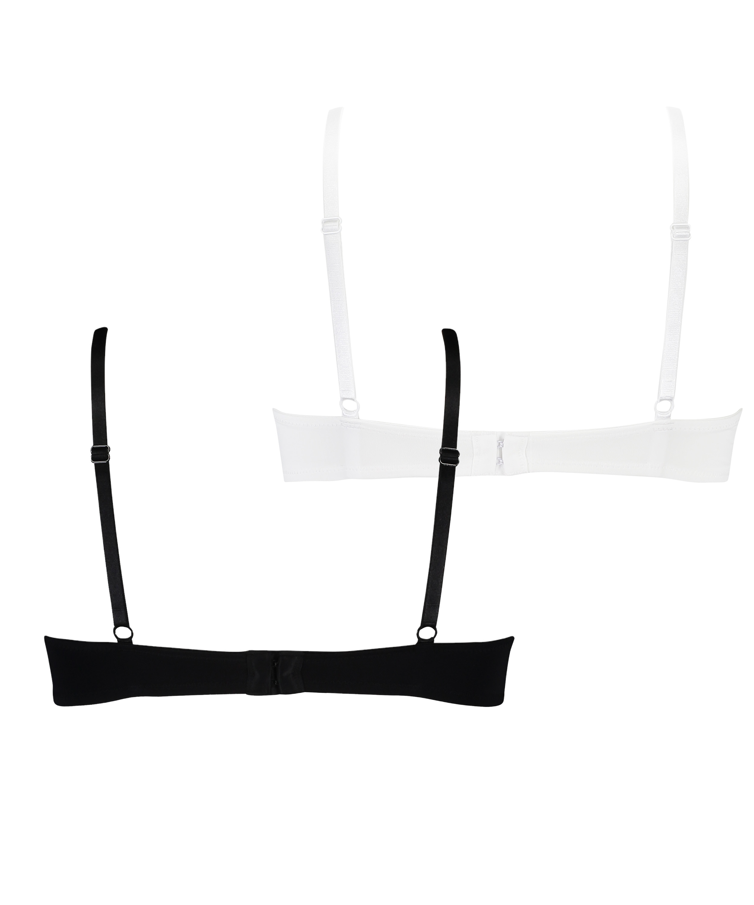 Paquete de 2 sujetadores de aros preformados, Negro, main