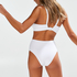 Top de bikini corto Duran, Blanco