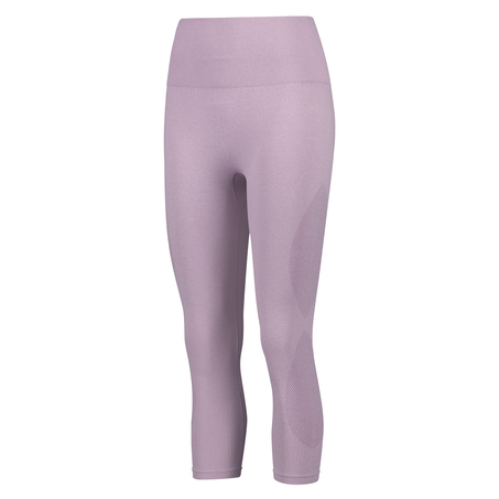 Pantalón capri de  cintura alta y punto circular de HKMX, Morado