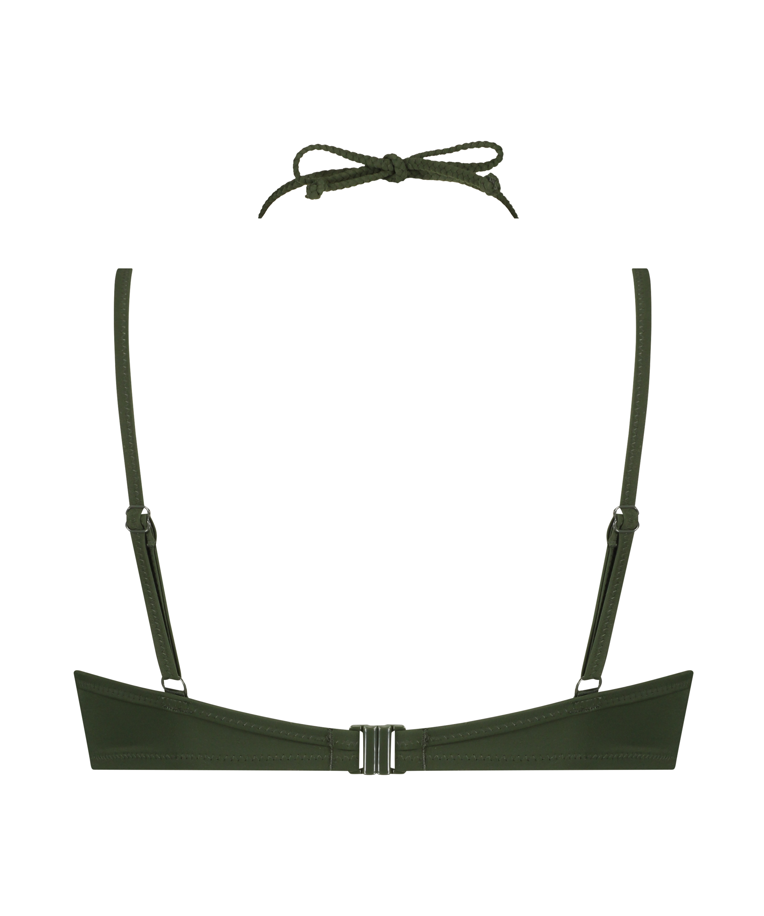 Top de bikini con aros y preformado Luxe, Verde, main