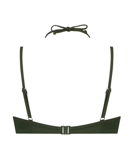 Top de bikini con aros y preformado Luxe, Verde