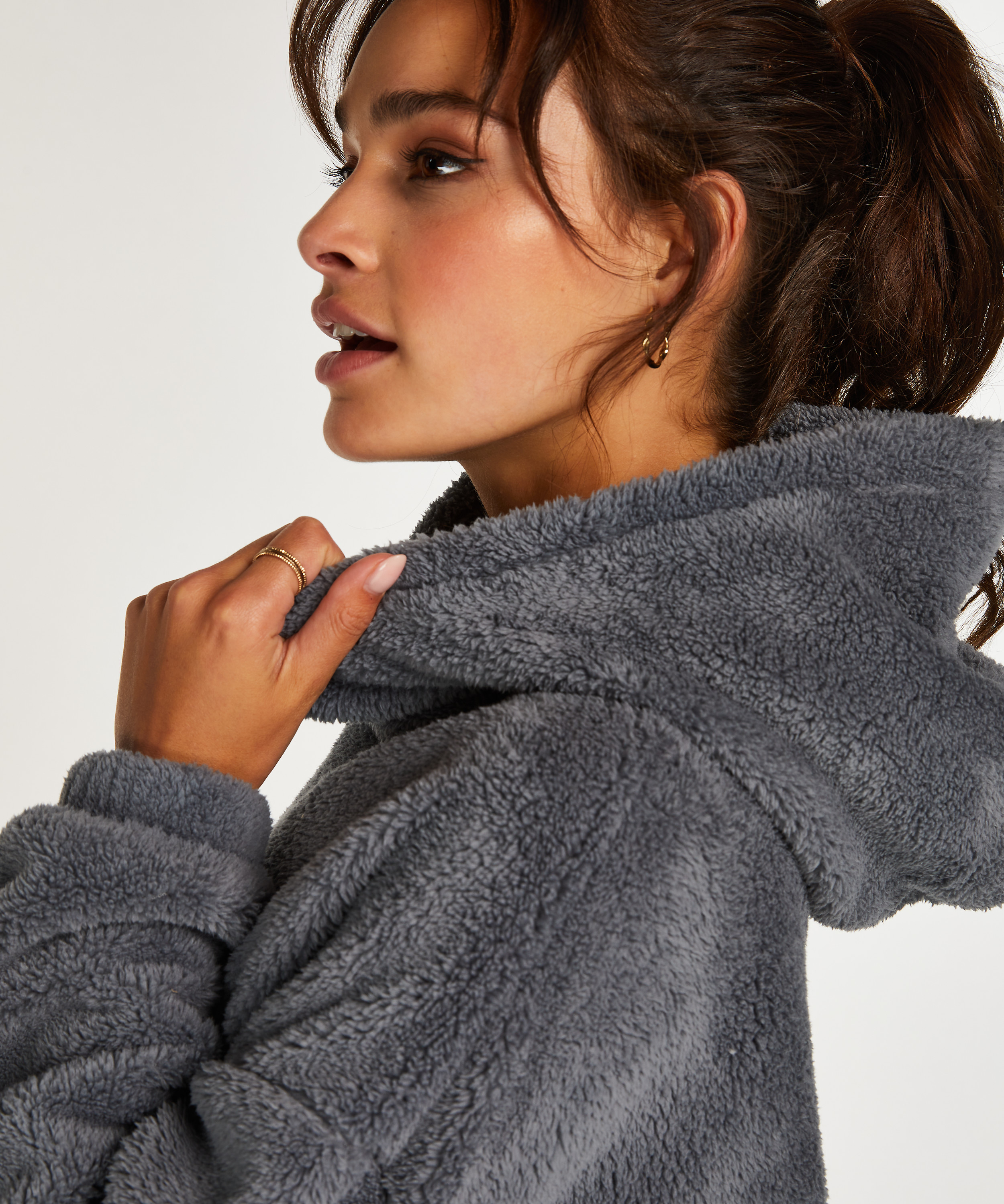 Vestido de vell&oacute;n Lounge Snuggle, Verde, main