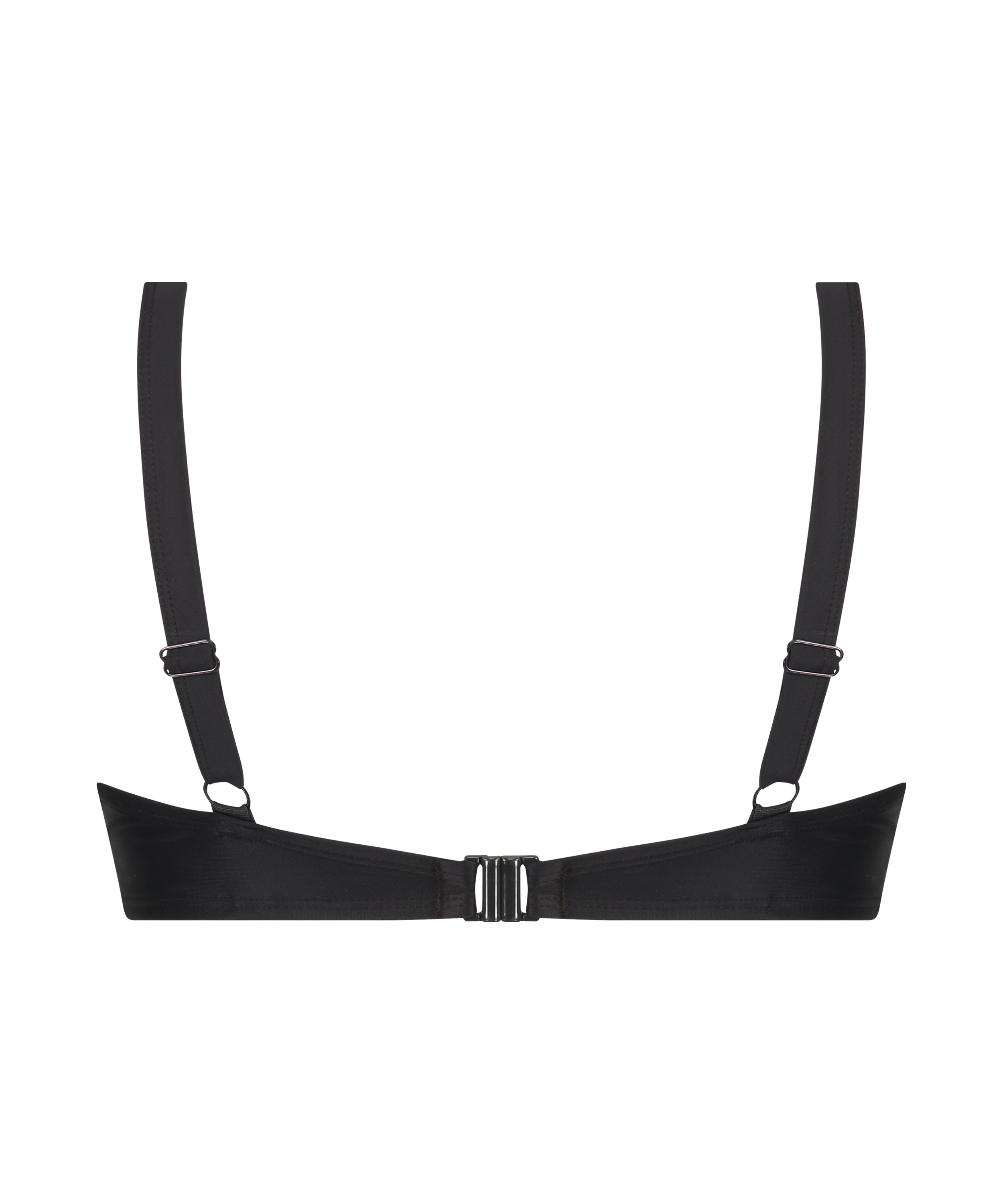 Top de bikini de aros no preformado Luxe, Negro, main