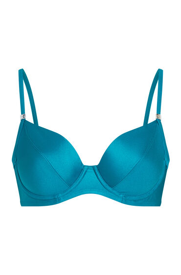 hunkemoller top de bikini con aros sin relleno aqua verde