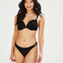 Braguita de bikini brasileña Crochet, Negro
