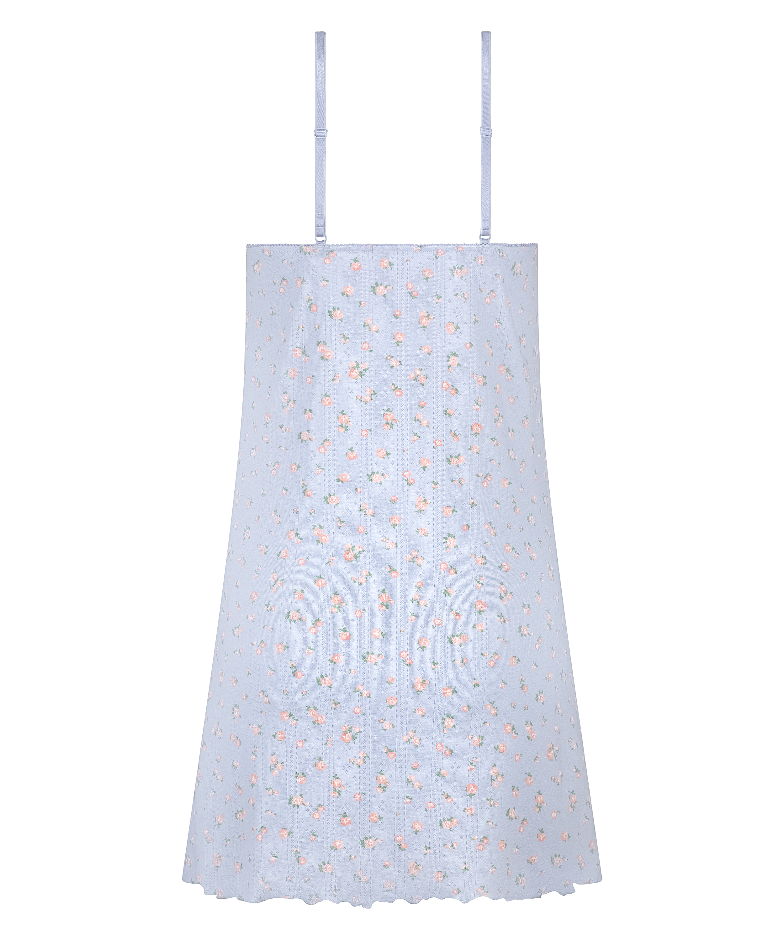 Vestido camisero en pointelle, Azul, main