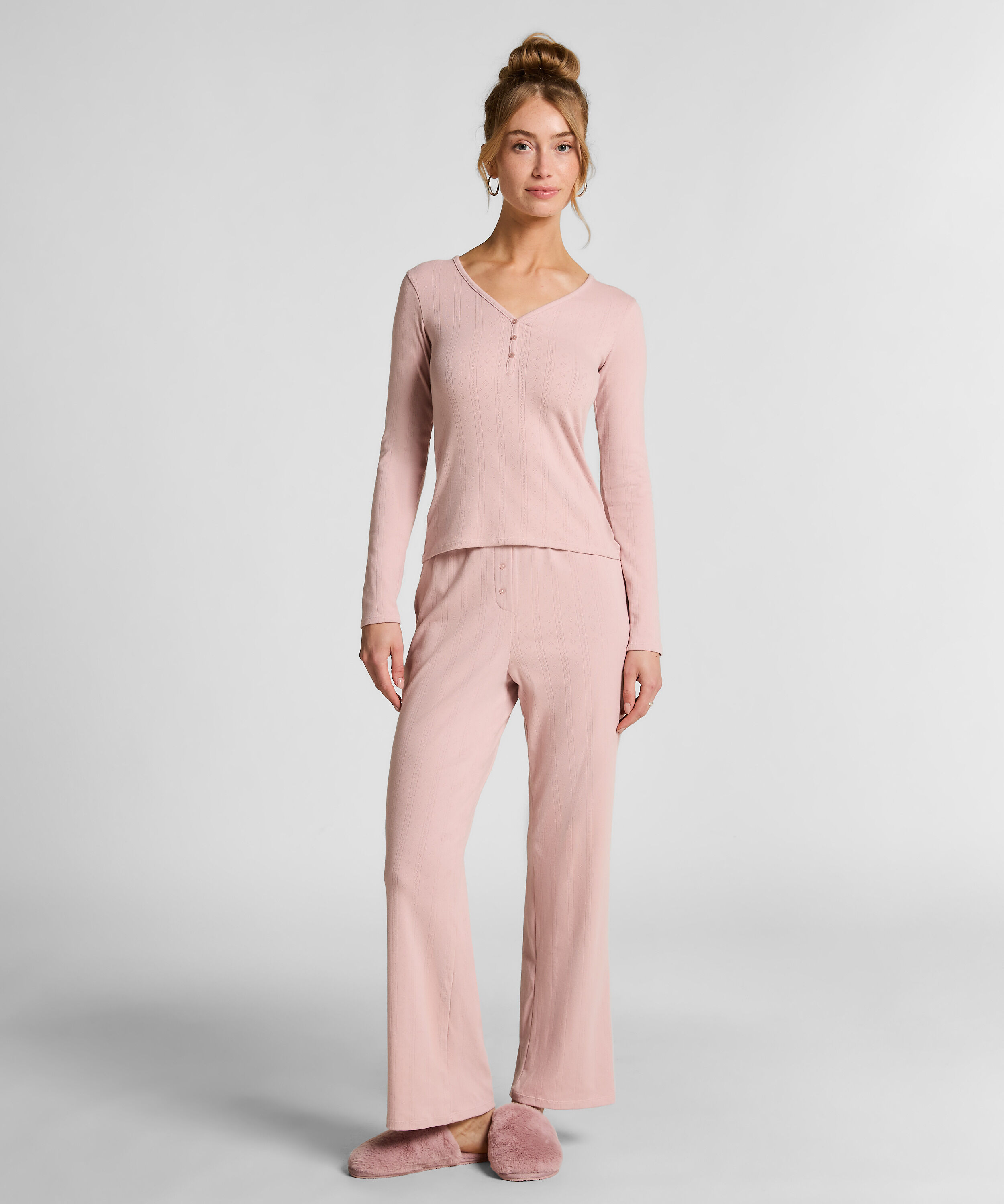 Pantalón de pijama Pointelle, Rosa