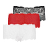 3 pares de Bóxers Rosie, Rojo