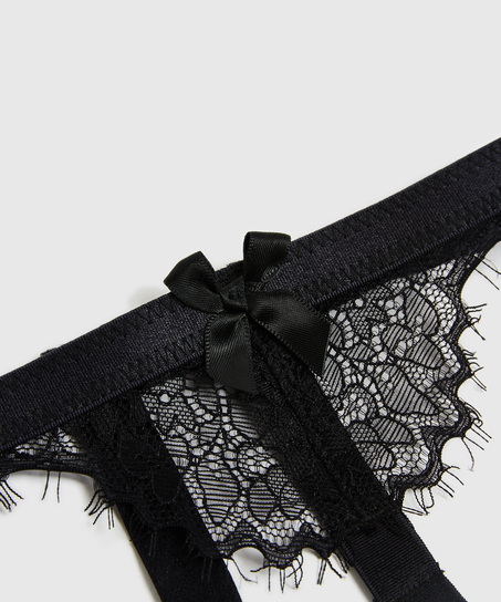 Ligas con tirantes, Negro