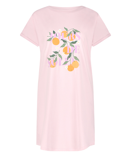 Camis&oacute;n de escote redondo, Rosa