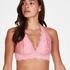 Sujetador bralette Halter Lace, Rosa