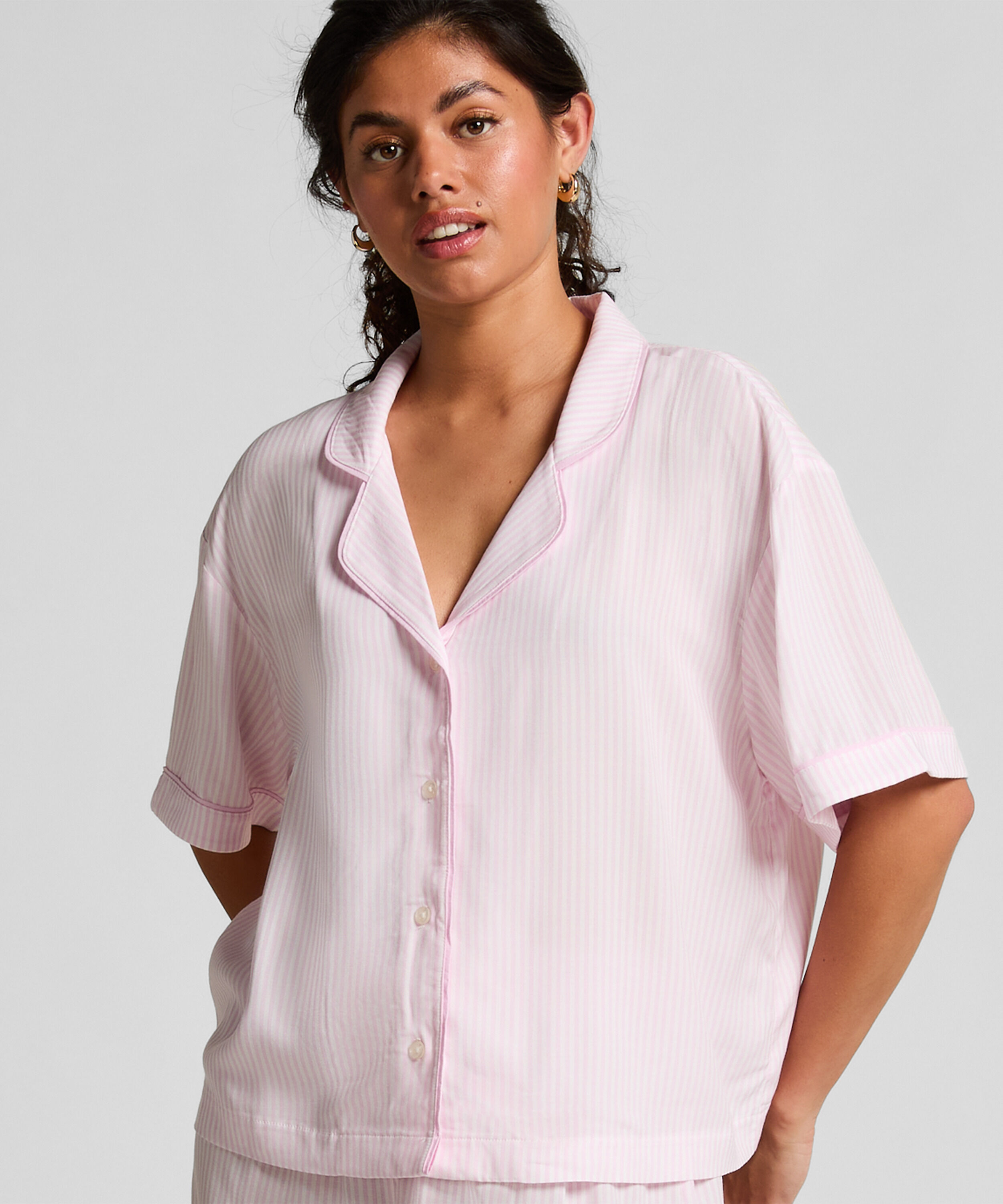 Chaqueta de pijama de manga corta, Rosa