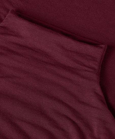 Camiseta de cachemir con cuello alto super suave, Morado