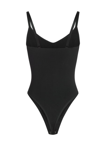 Bodi formació sin costuras de tiro alto, Negro