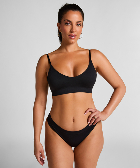 Bralette triangular Dide, Negro