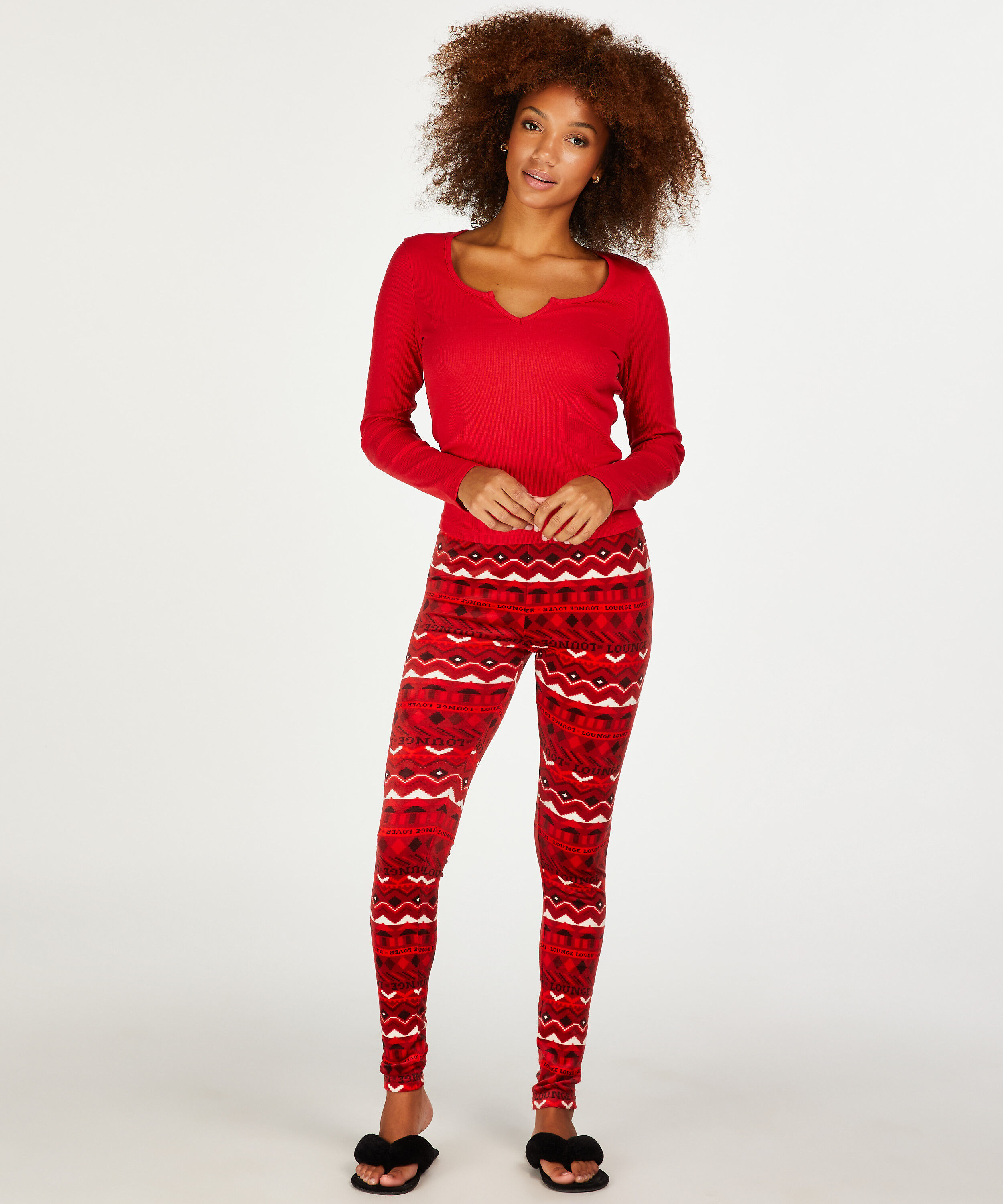 Leggings de terciopelo, Rojo