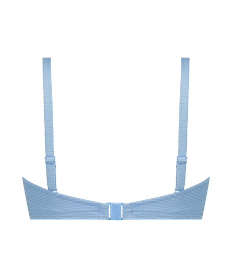 Top de bikini preformado con efecto realce Scallop Copa A - E, Azul