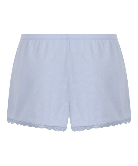 Short en pointelle, Azul