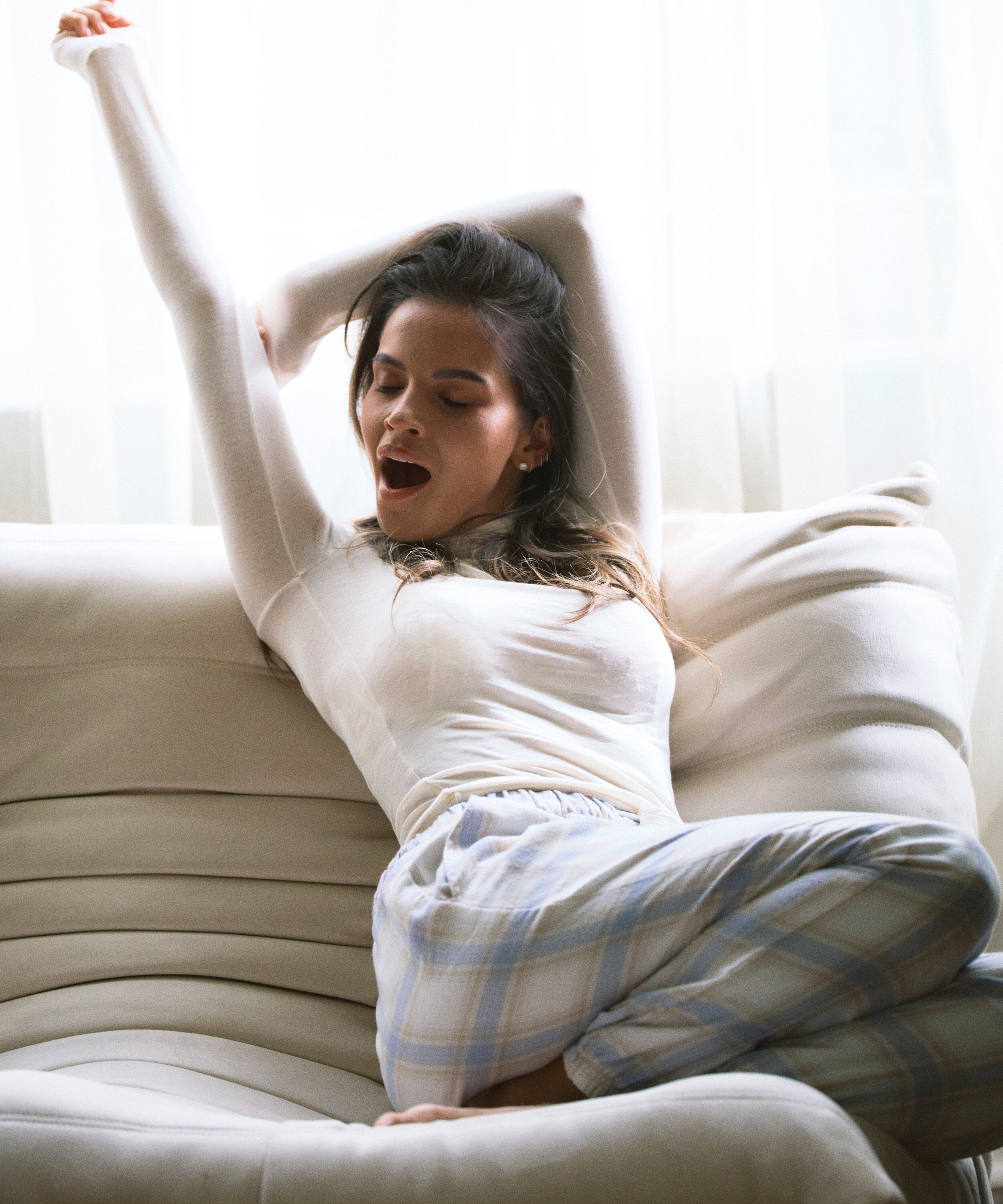 Pantalones de pijama de franela, Azul